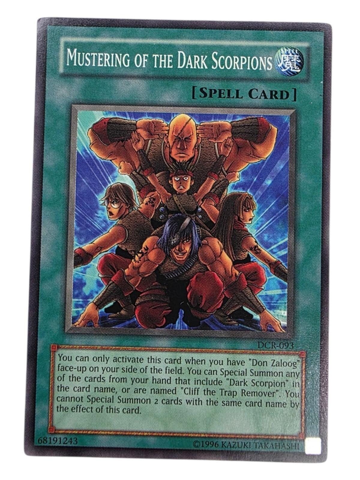 Mustering of the Dark Scorpions Yu-Gi-Oh! spell card.