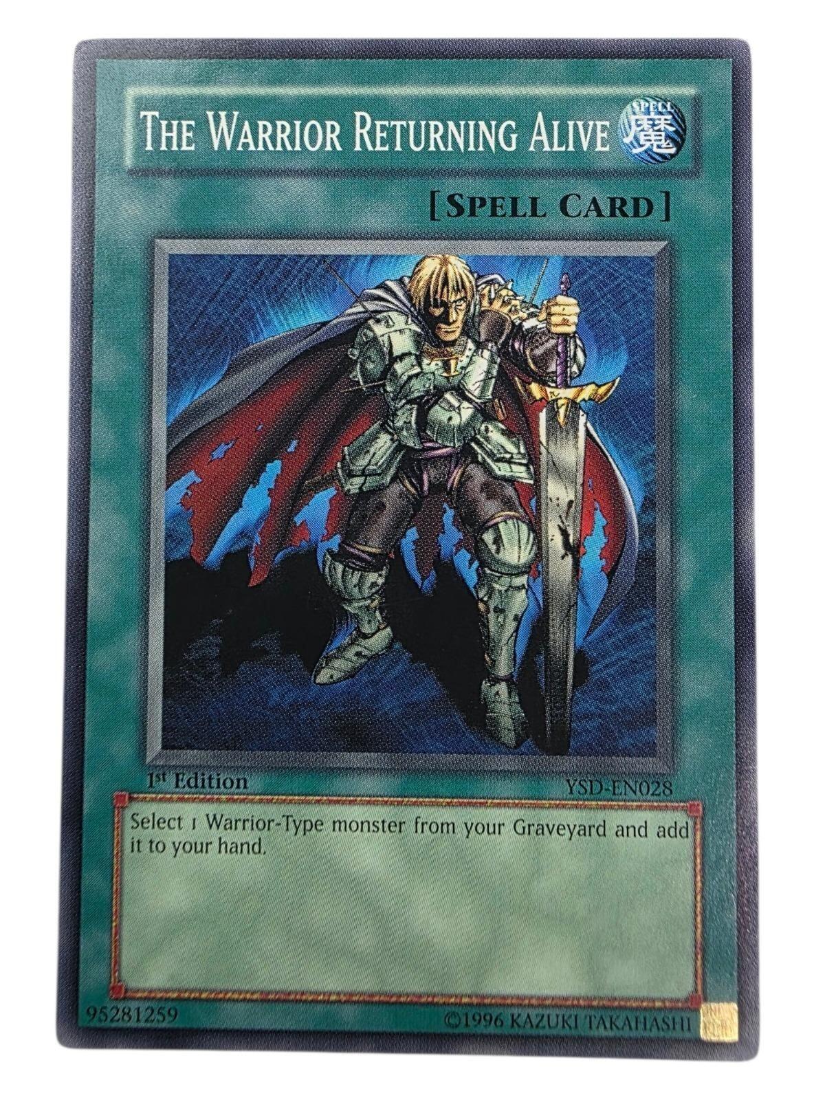 The Warrior Returning Alive 1st Edition Yu-Gi-Oh! spell card.