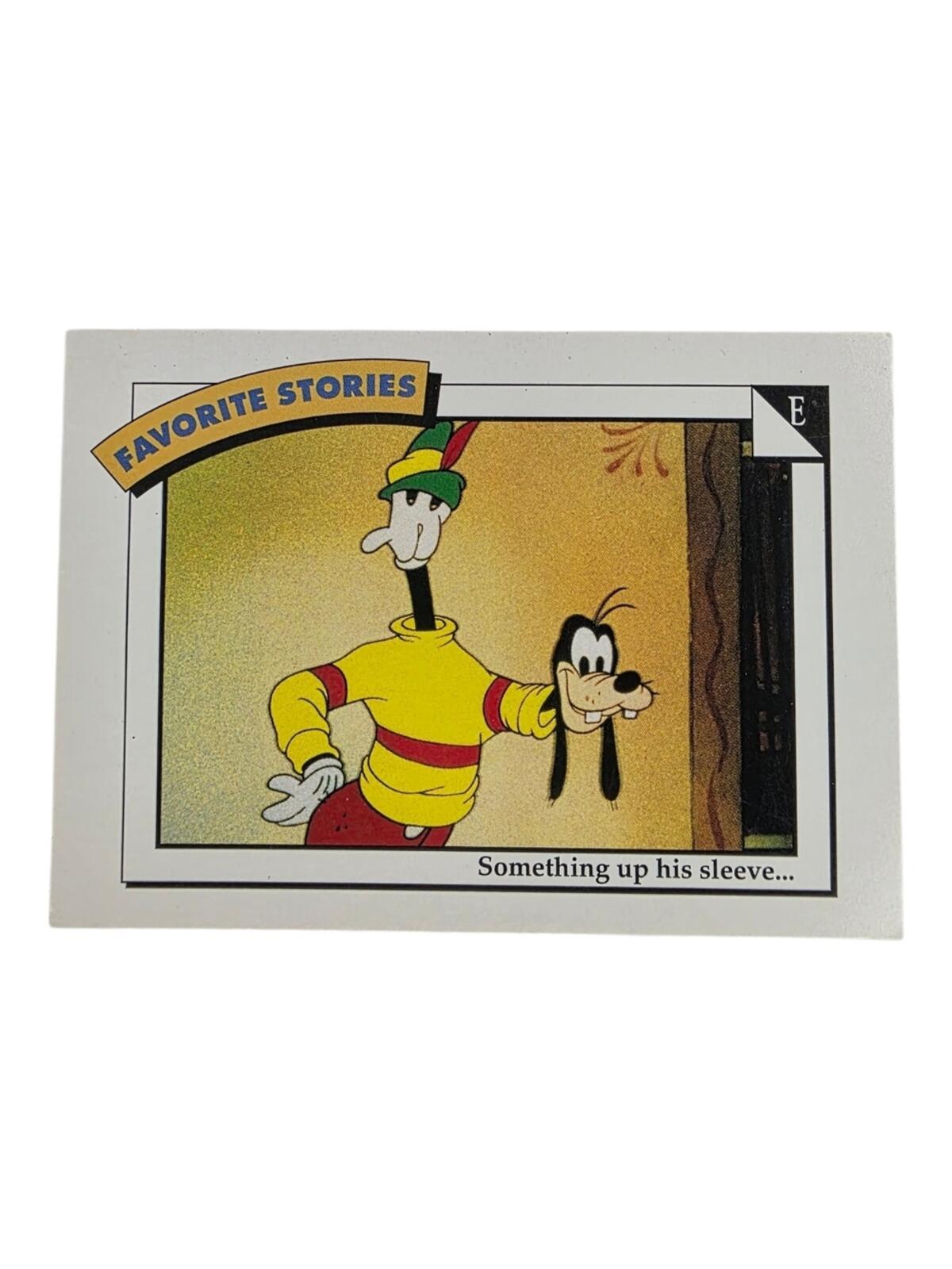 1991 Disney Trading Card with Yellow, Red, Green and Black Artwork