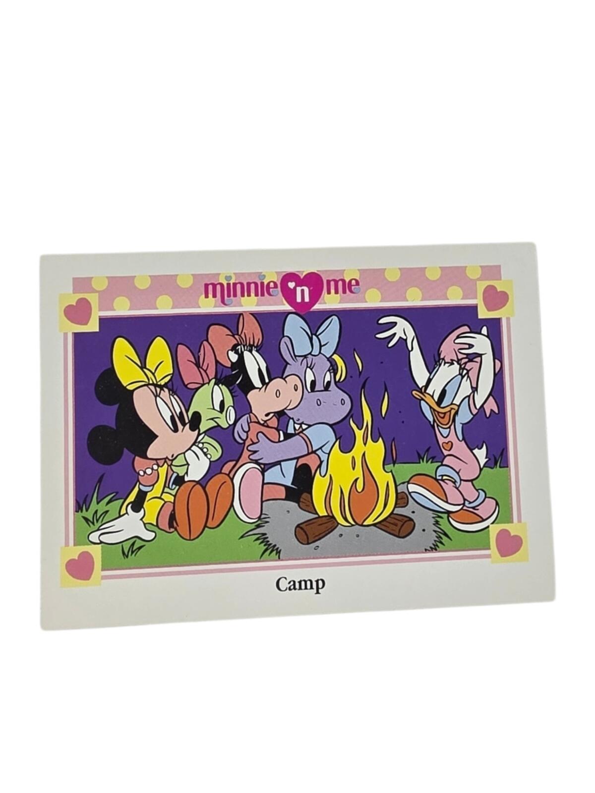 1991 Disney Minnie 'n Me Camp Trading Card - Purple, Pink, Yellow