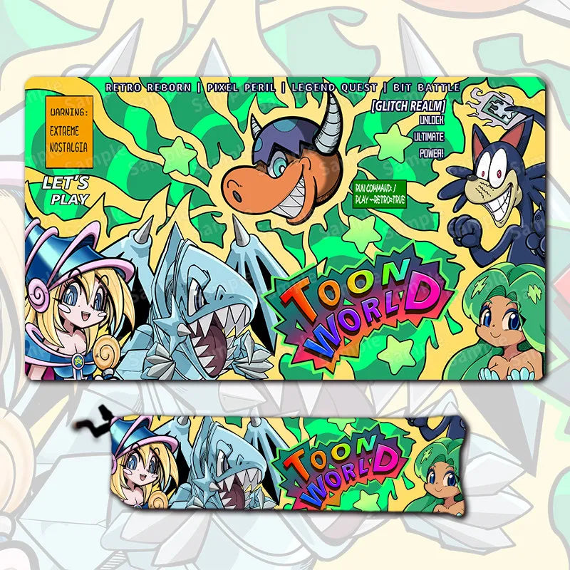 Yu-Gi-Oh! 600x350mm Toon Dark Magician Girl Manga Ryu-Ran Trading Card Playmat Toon Mermaid Player Rubber Board Game Card Mat