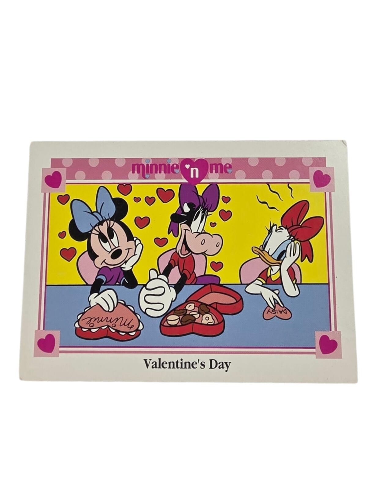 Disney Minnie 'n Me Valentine's Day Card Pink Yellow Blue