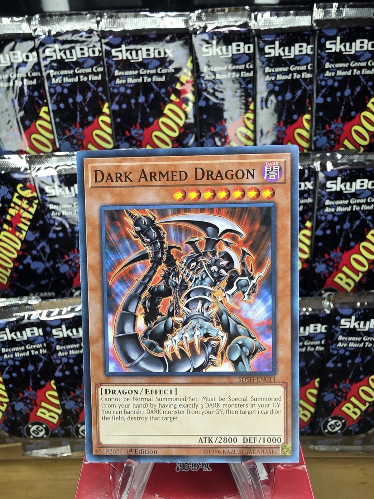 1st Edition Yu-Gi-Oh! Dark Armed Dragon Trading Card - Black and Orange