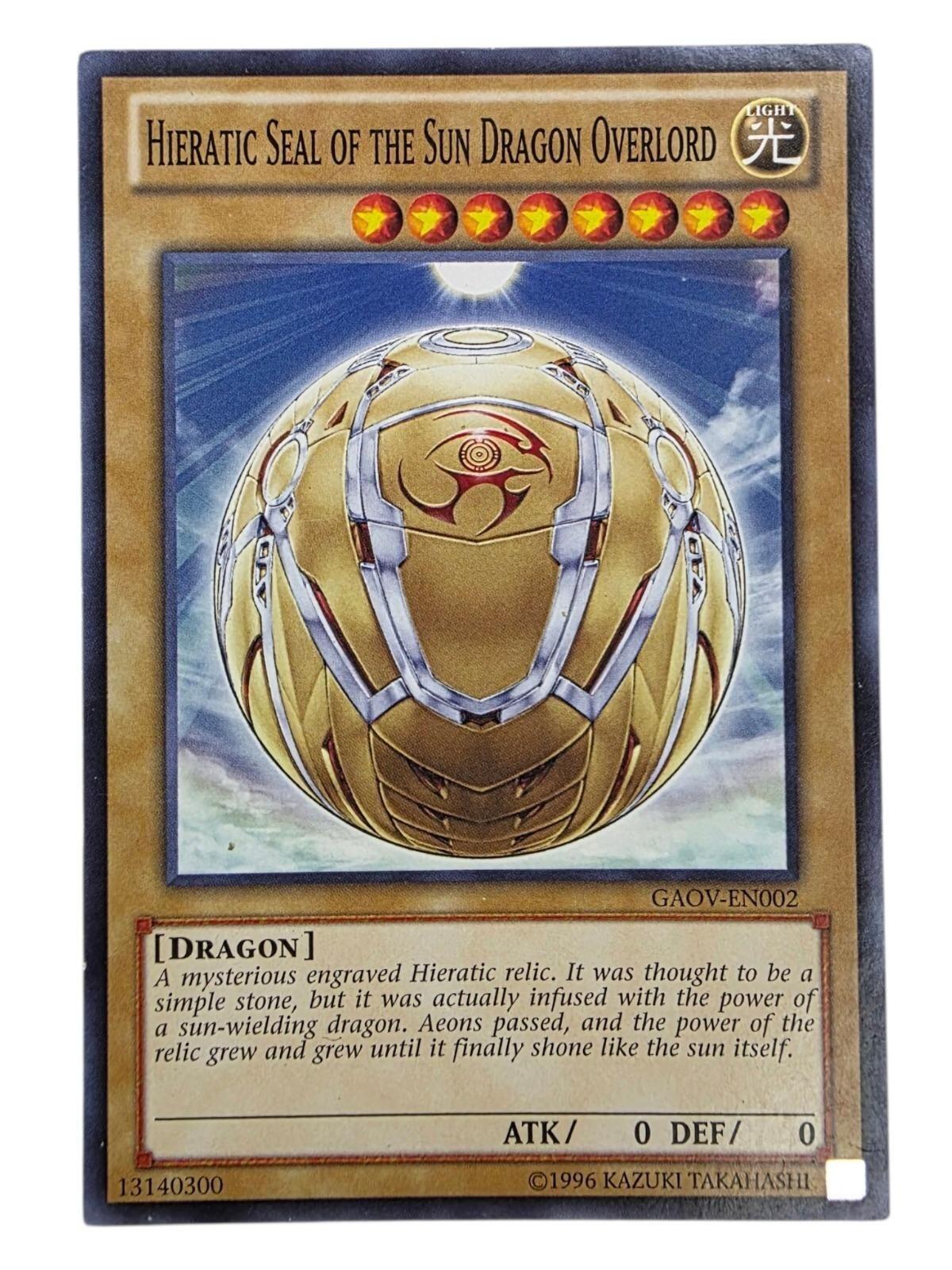 Hieratic Seal of the Sun Dragon Overlord 1st Edition Common Galactic Overlord GA