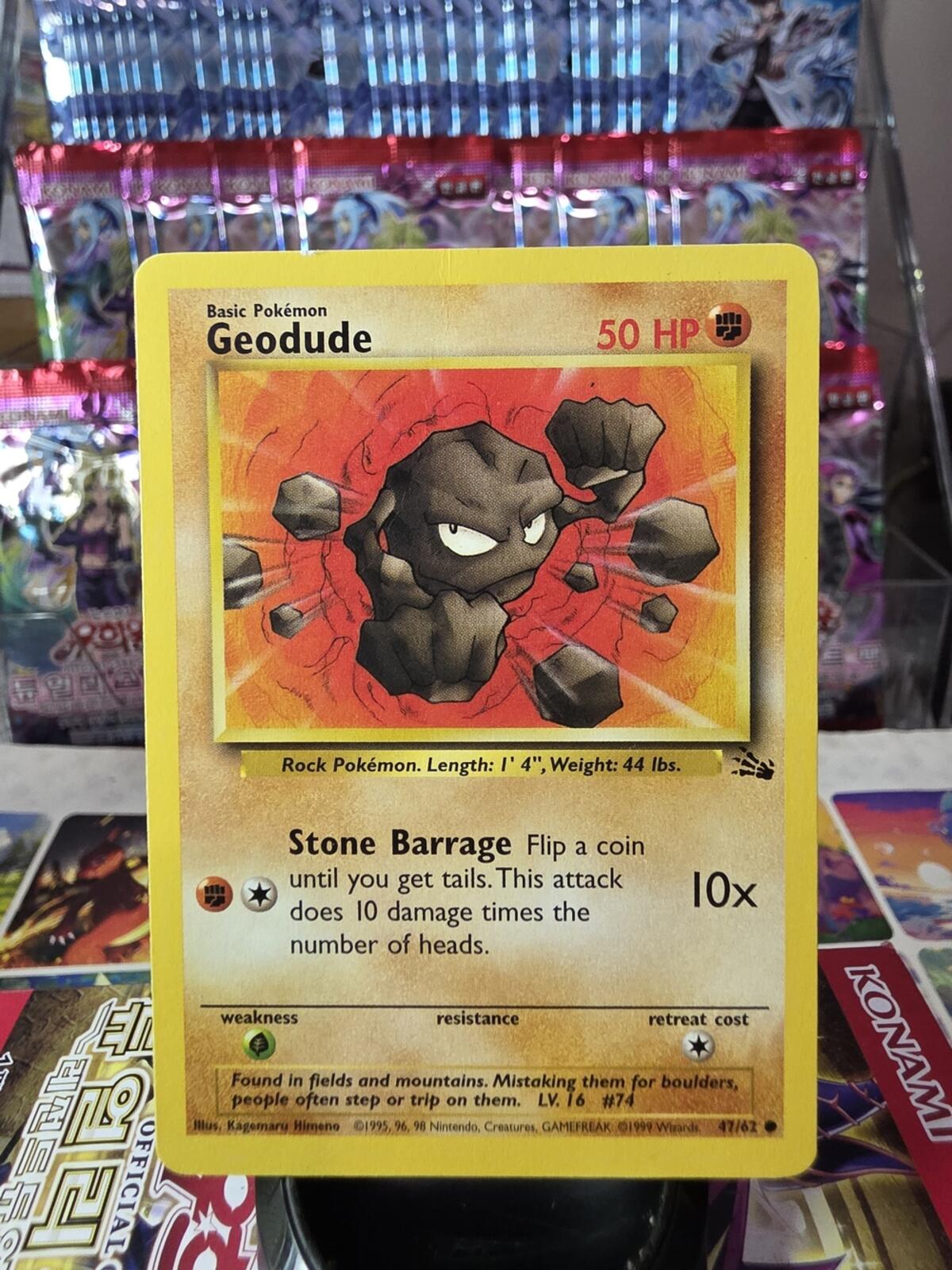 Geodude Pokémon Trading Card - Yellow