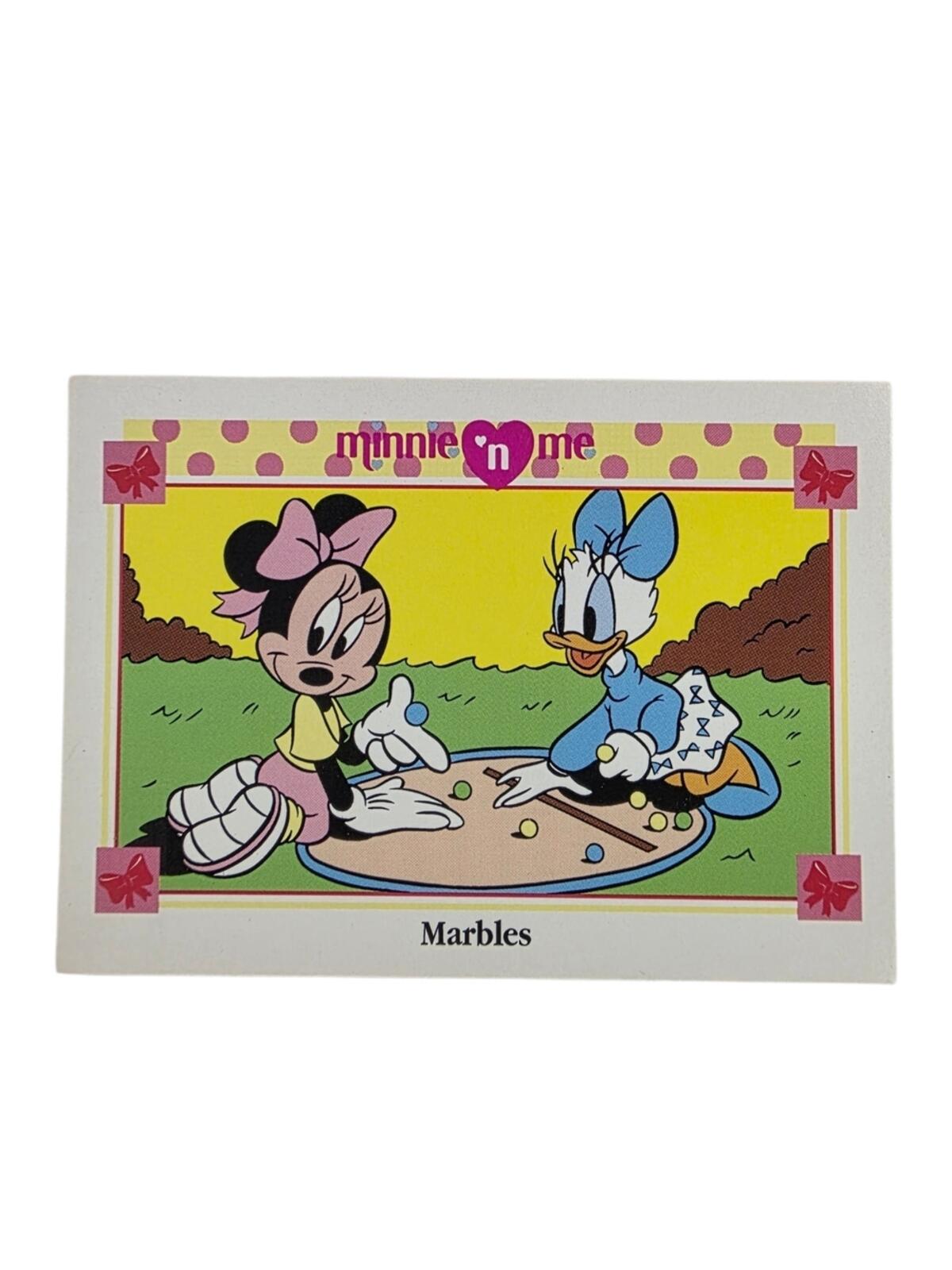 1991 Disney Minnie 'n Me Daisy Marbles Set - Pink, Blue & Yellow Art