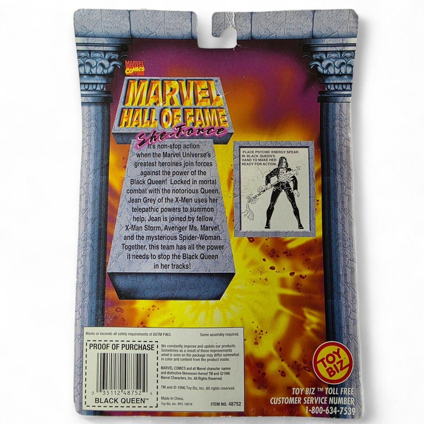 1996 Marvel Hall of Fame: Black Queen With Staff by Toy Biz
