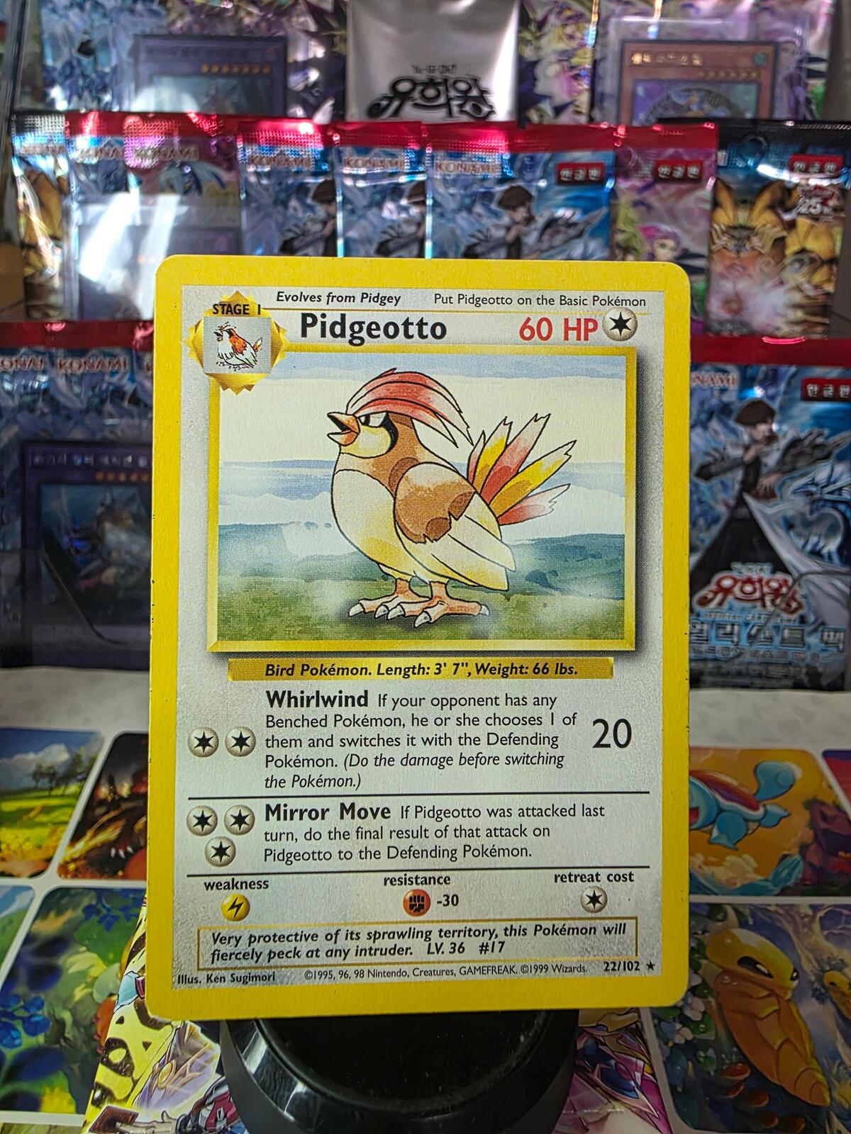 Base Set Unlimited Pidgeotto Pokemon Card
