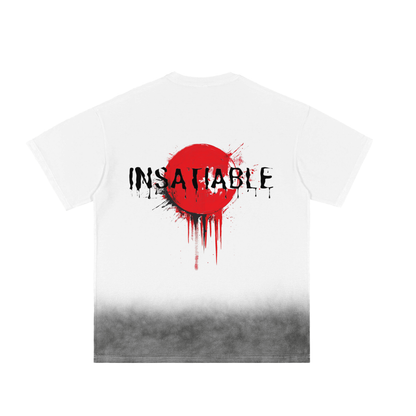 Grey Gradient on White Vintage Washed T-Shirt - 250 GSM