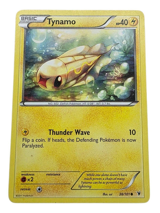 Tynamo 38/101 Pokémon trading card from the Noble Victories set.