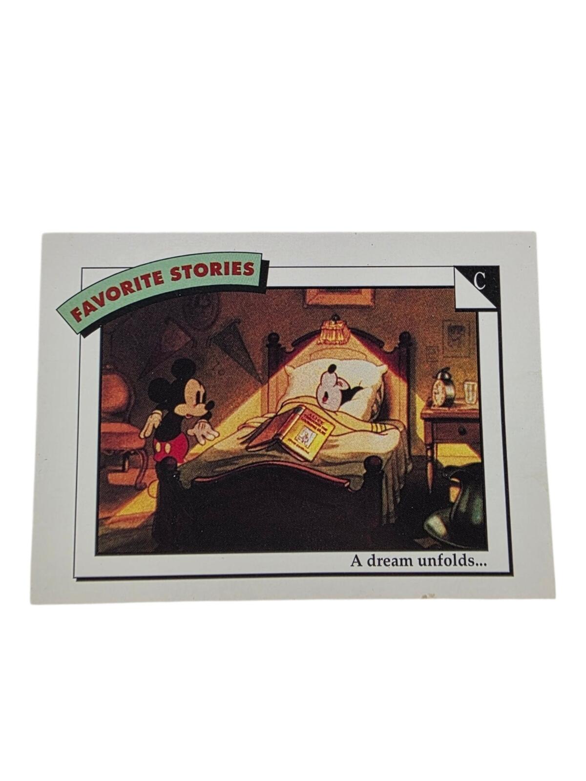1991 Disney Trading Card Mickey Mouse with Red, Black, Yellow and Green Accents