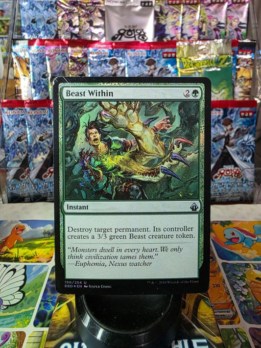 Foil Beast Within green instant Magic card from Battlebond.