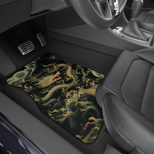 "Draconic Storm" — Car Floor Mats — Set of 4 Decorative Auto Rugs