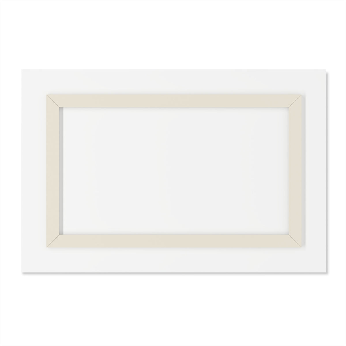 Rear view of the rectangular acrylic home decor piece showing a light-colored hanging frame.