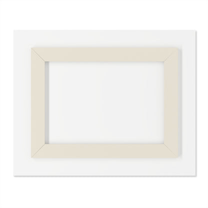 Rear view of the Reality 2.0 acrylic masterpiece featuring a neutral beige mounting frame on a white background.