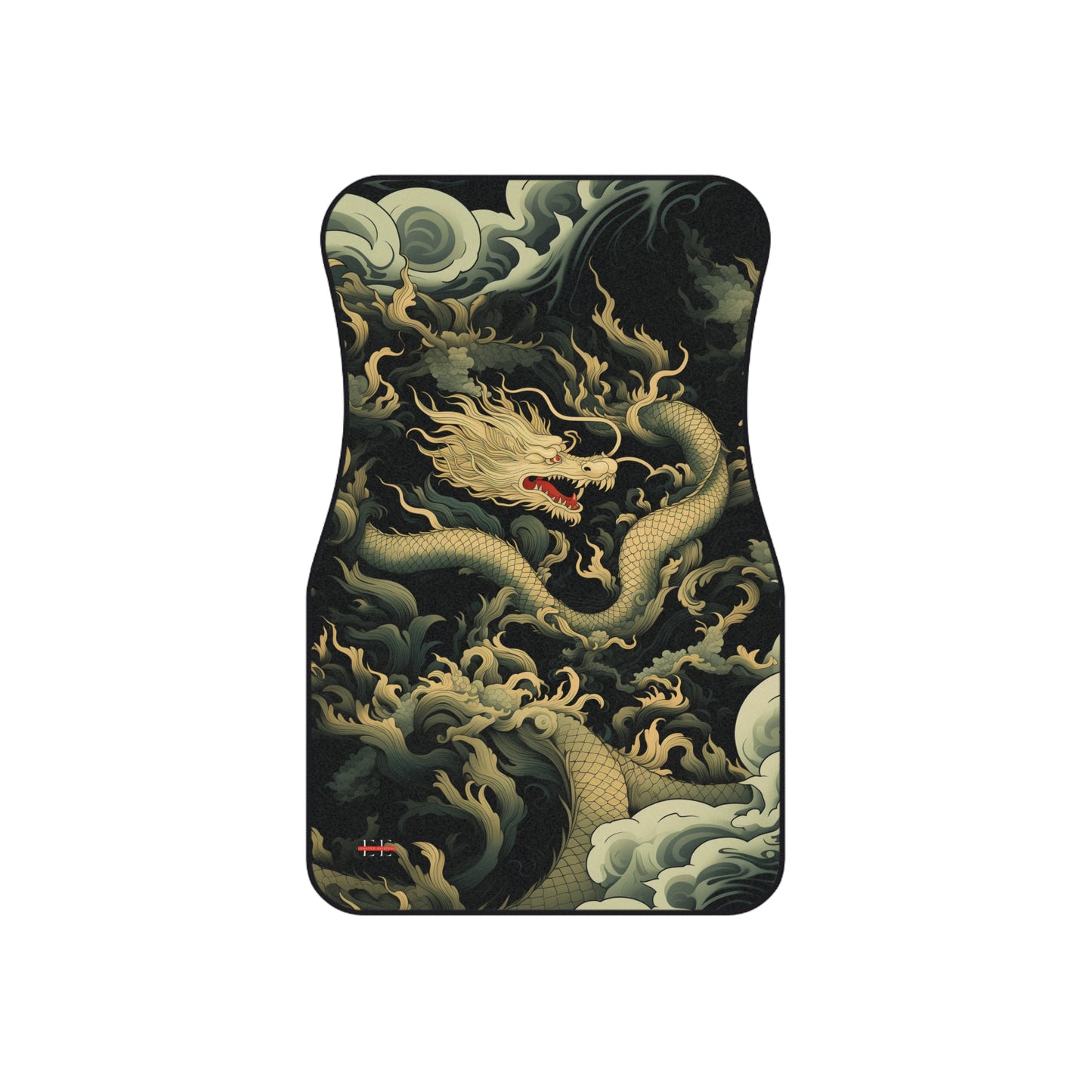 "Draconic Storm" — Car Floor Mats — Set of 4 Decorative Auto Rugs