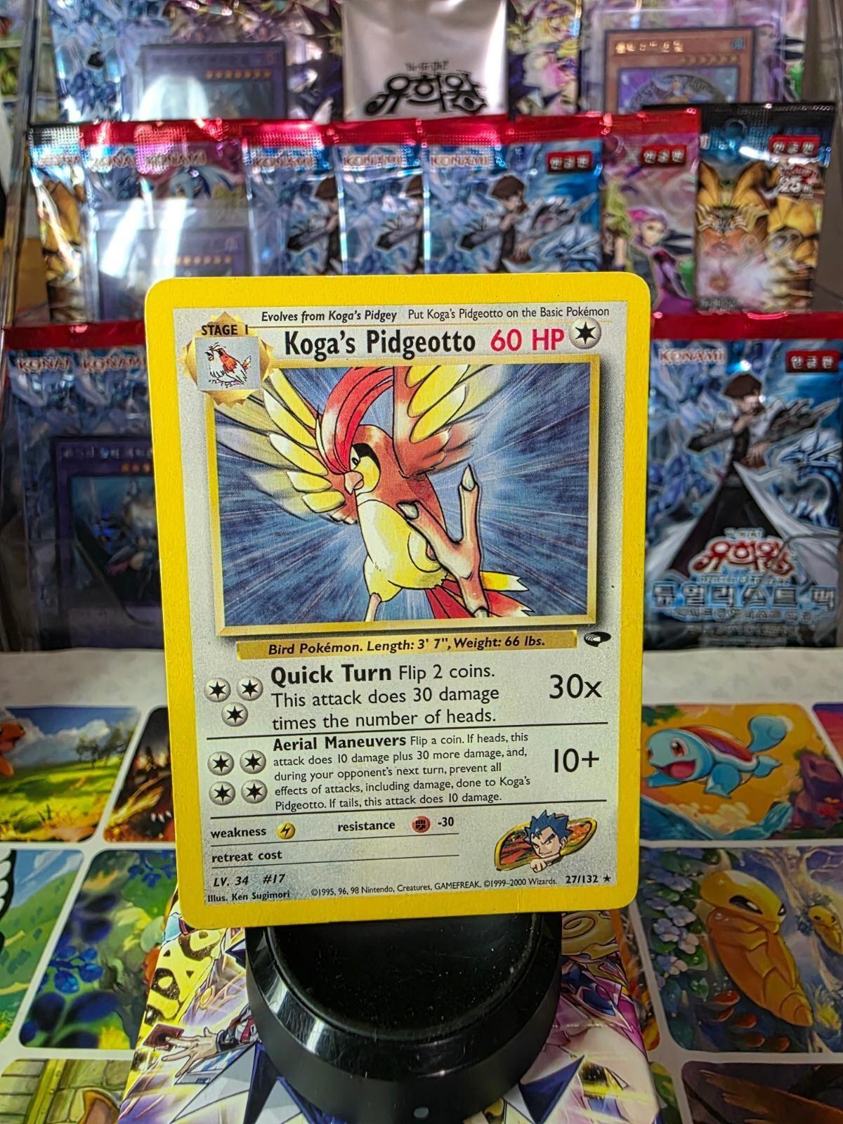 Koga's Pidgeotto Pokemon card from Gym Challenge 027/132.