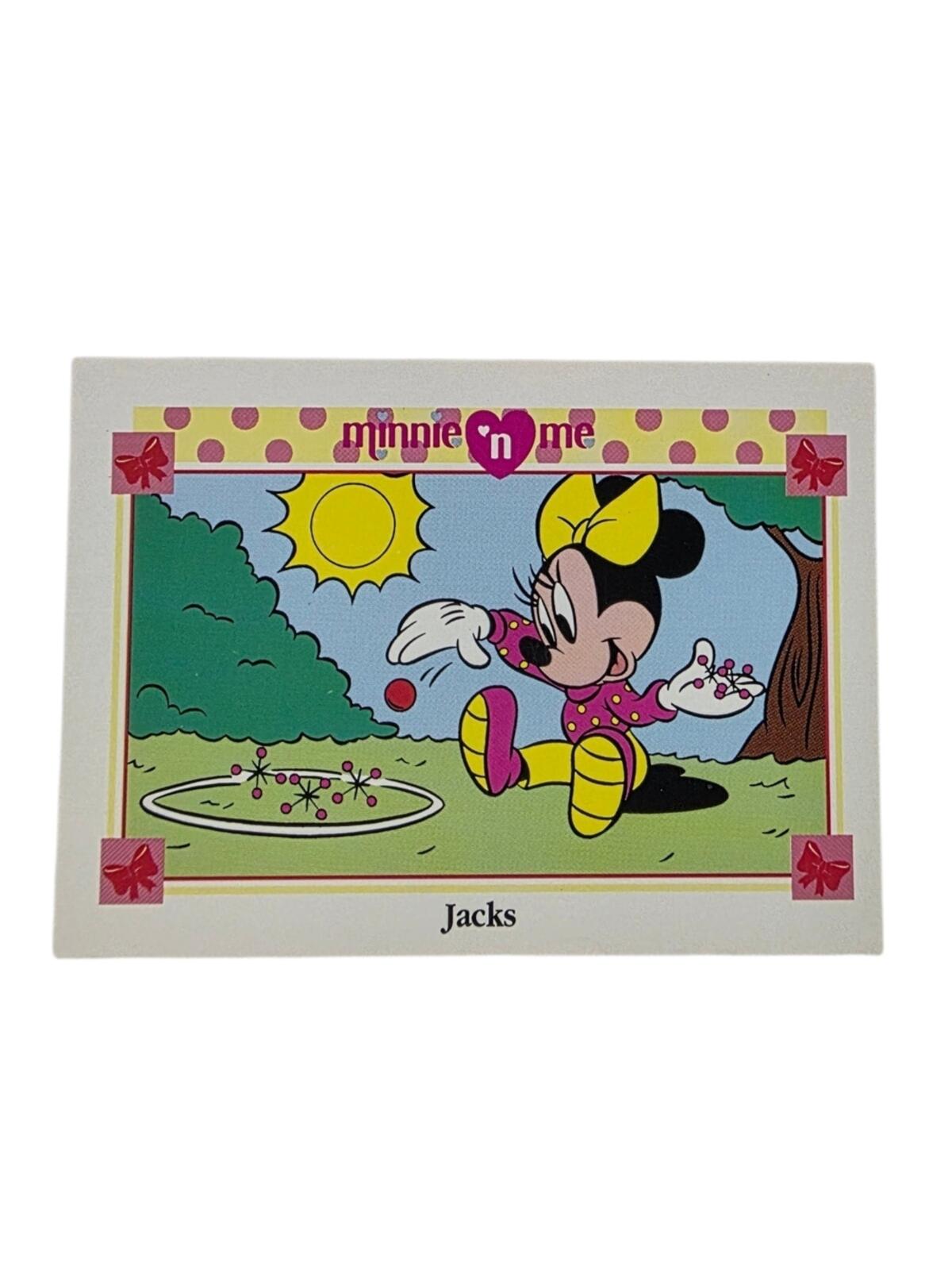 1991 Disney Minnie Mouse Trading Card Pink Yellow Green Blue
