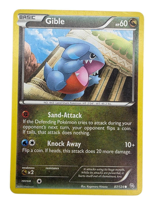 Gible 68/122 BREAKpoint trading card featuring the blue dragon-like Pokémon.