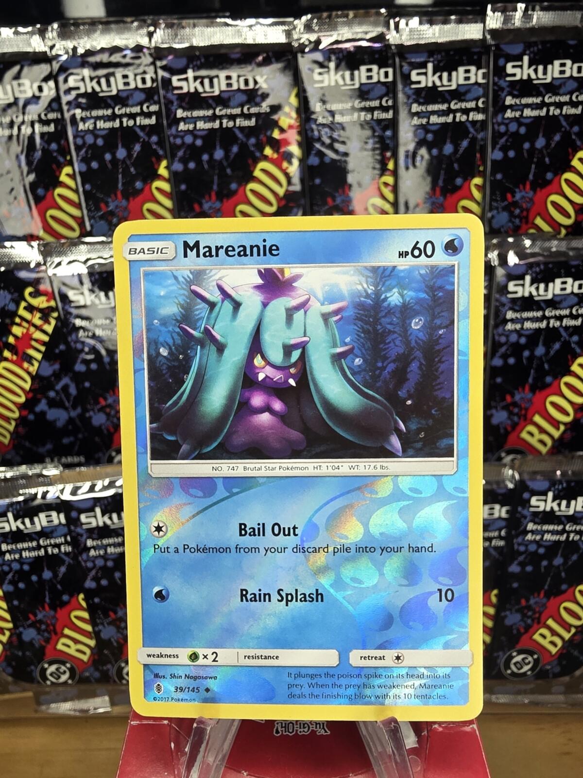Mareanie Pokémon Card - Blue & Purple Artwork