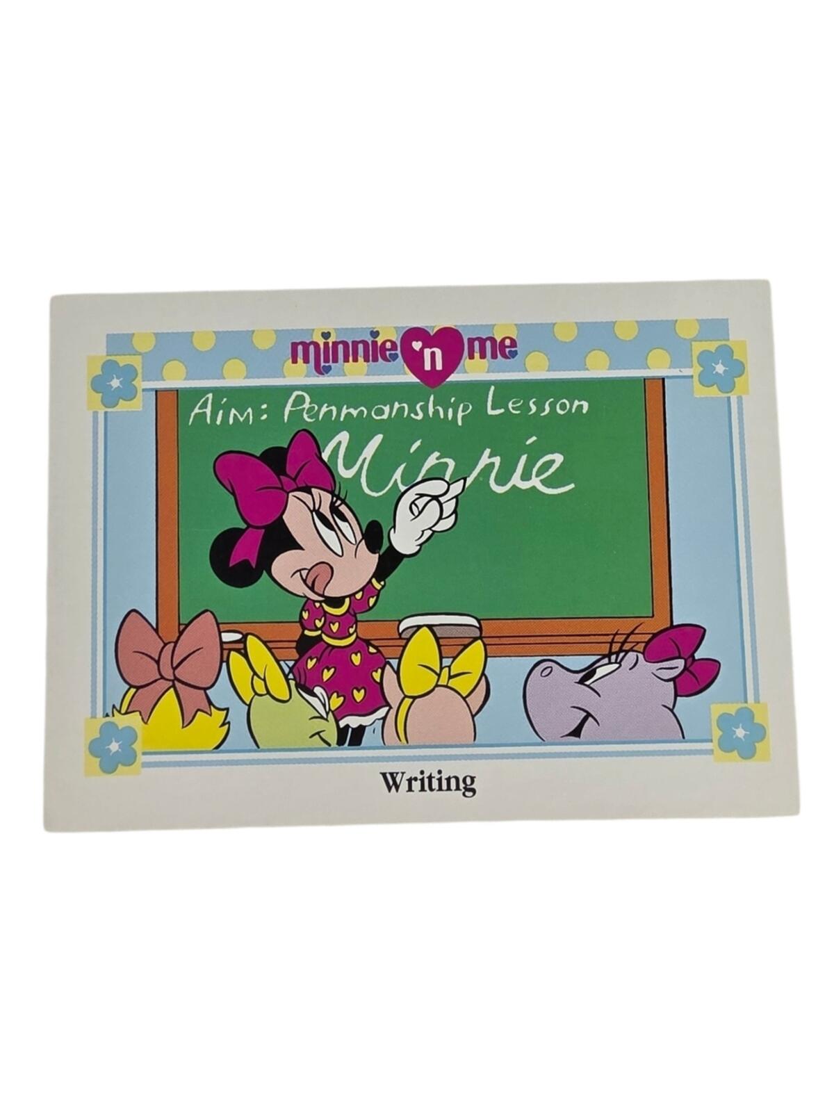 1991 Disney Minnie 'n Me Writing Card - Pink, Yellow, Green, Blue