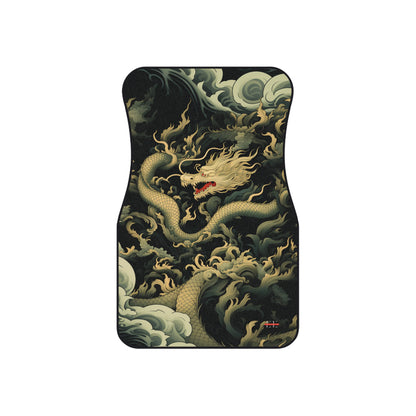 "Draconic Storm" — Car Floor Mats — Set of 4 Decorative Auto Rugs