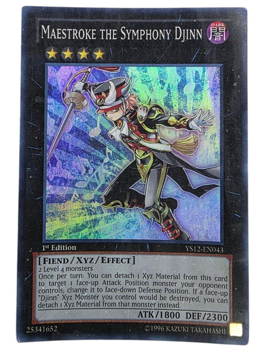 Maestroke the Symphony Djinn 1st Edition Super Rare Yu-Gi-Oh! card.