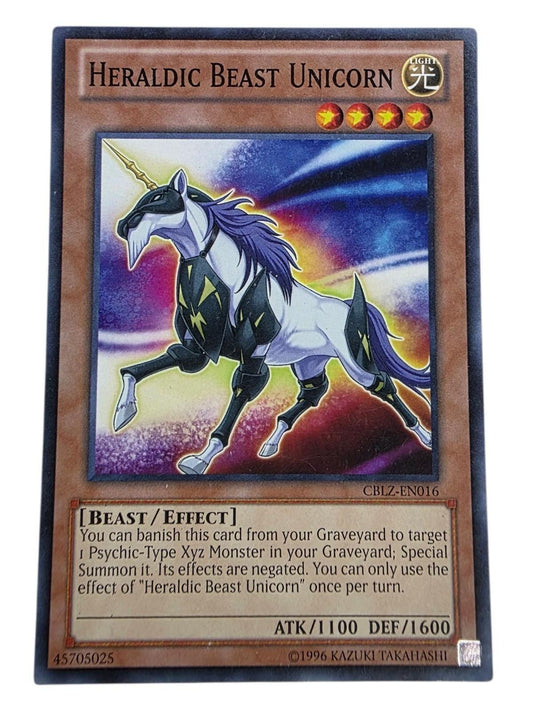 Heraldic Beast Unicorn 1st Edition Common Yu-Gi-Oh! card.