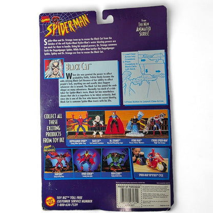 1996 Marvel Comics Spider-Man Animated Series Black Cat Figure & Crossbow ToyBiz