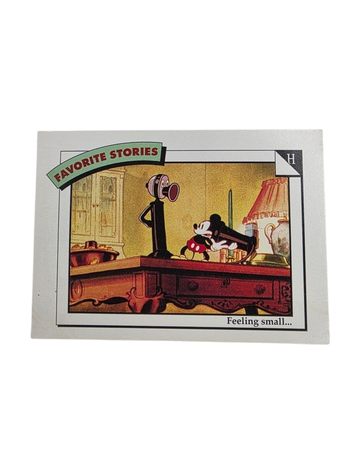 1991 Disney Trading Card with Red, Black, White and Gold Artwork