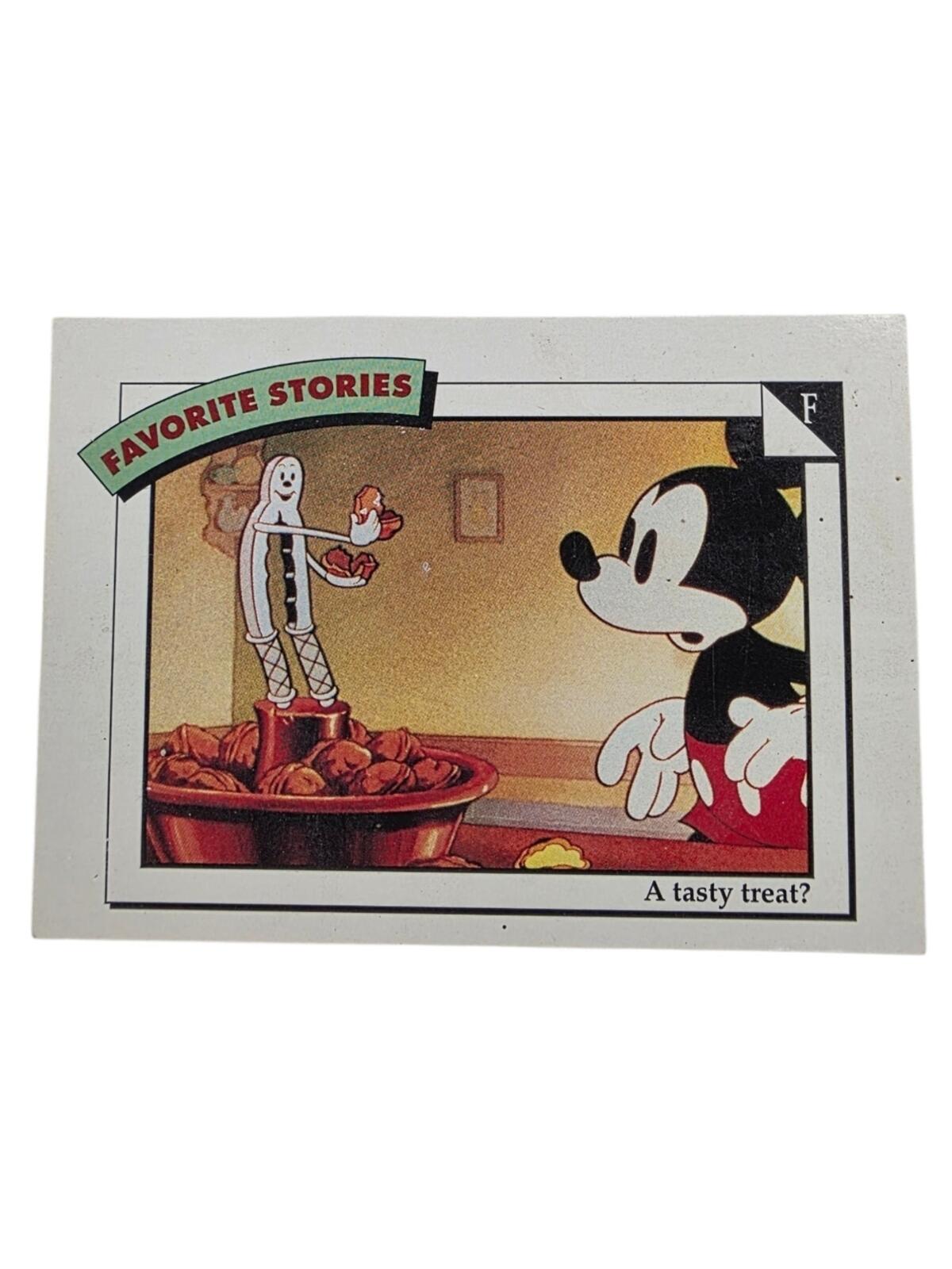 1991 Disney Mickey Mouse Trading Card White Black Red