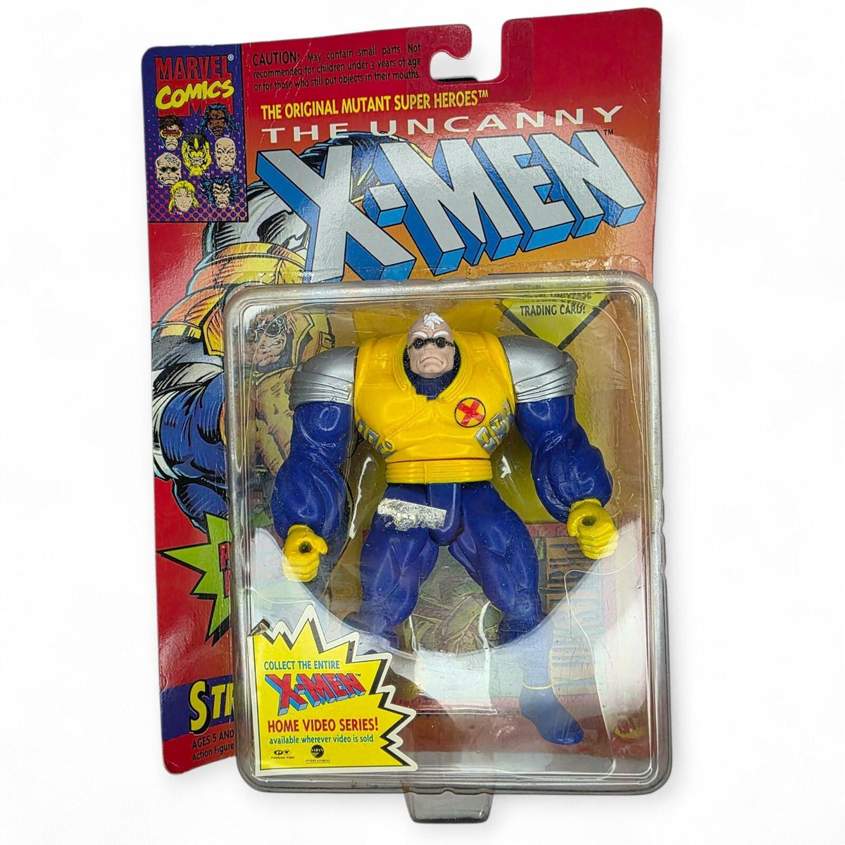 Vintage 1993 Toy Biz The Uncanny X-Men Strong Guy Action Figure Yellow Blue