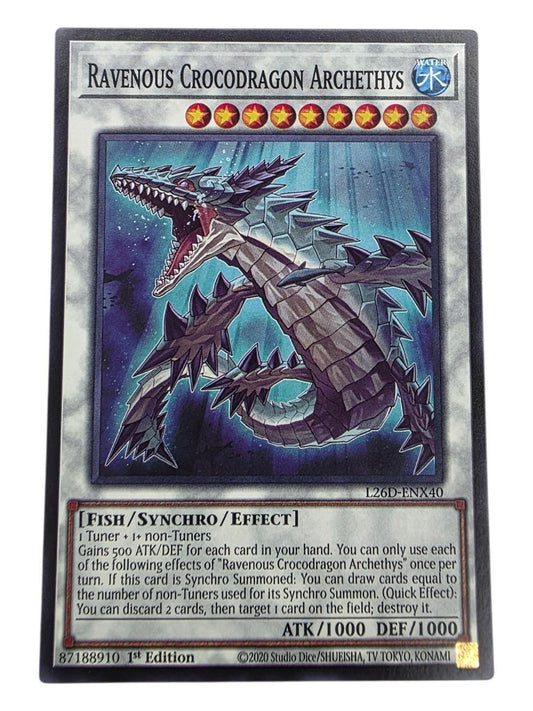 Ravenous Crocodragon Archethys 1st Edition Common Yu-Gi-Oh! card.