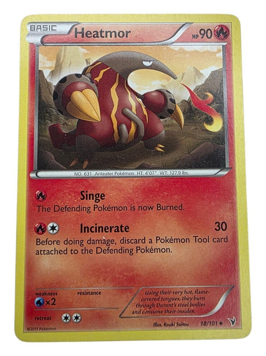 Heatmor Uncommon Noble Victories 18/101 Pokemon card.