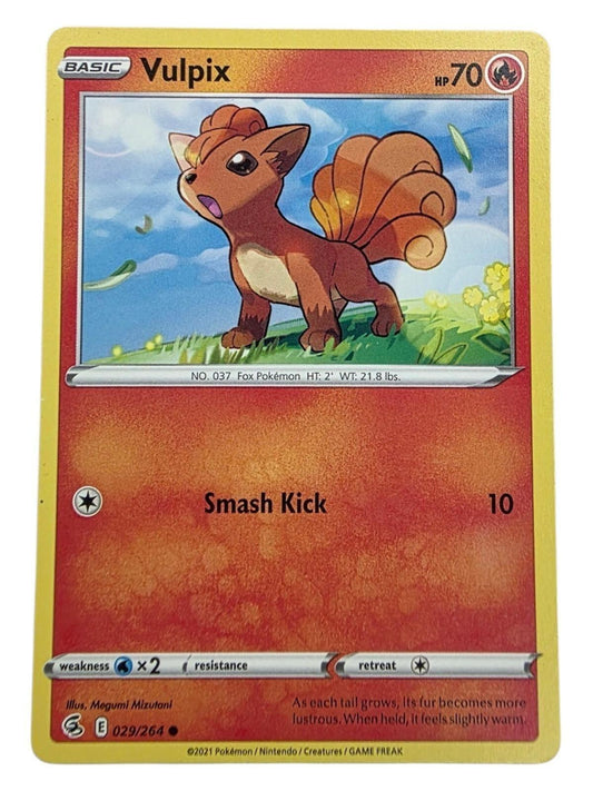 Vulpix 029/264 Common Pokémon card from SWSH Fusion Strike.