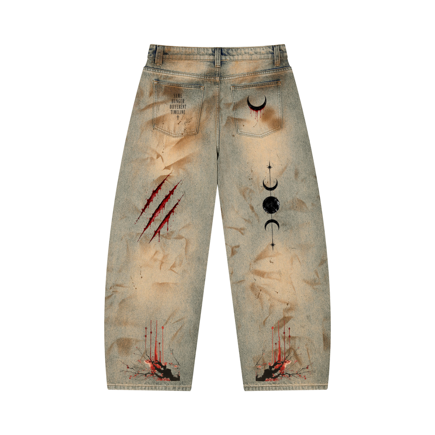 Men’s Vintage "INSATIABLE" Washed Jeans