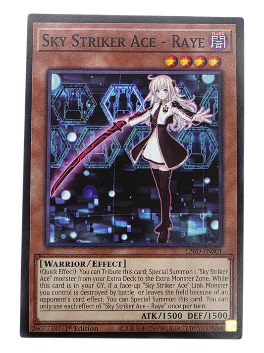 Sky Striker Ace - Raye 1st Edition Super Rare Yu-Gi-Oh! card.