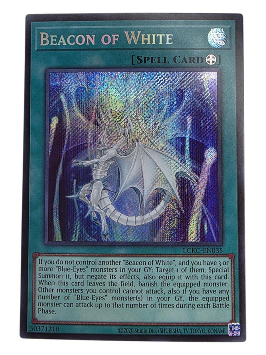 Beacon of White Yu-Gi-Oh! Secret Rare spell card LCKC-EN035.