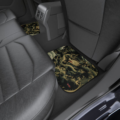 "Draconic Storm" — Car Floor Mats — Set of 4 Decorative Auto Rugs