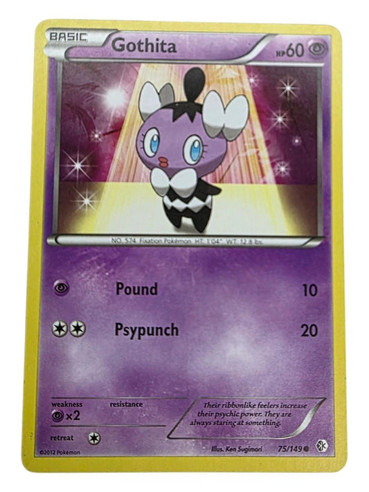 Gothita 75/149 psychic-type Pokémon card from Boundaries Crossed.
