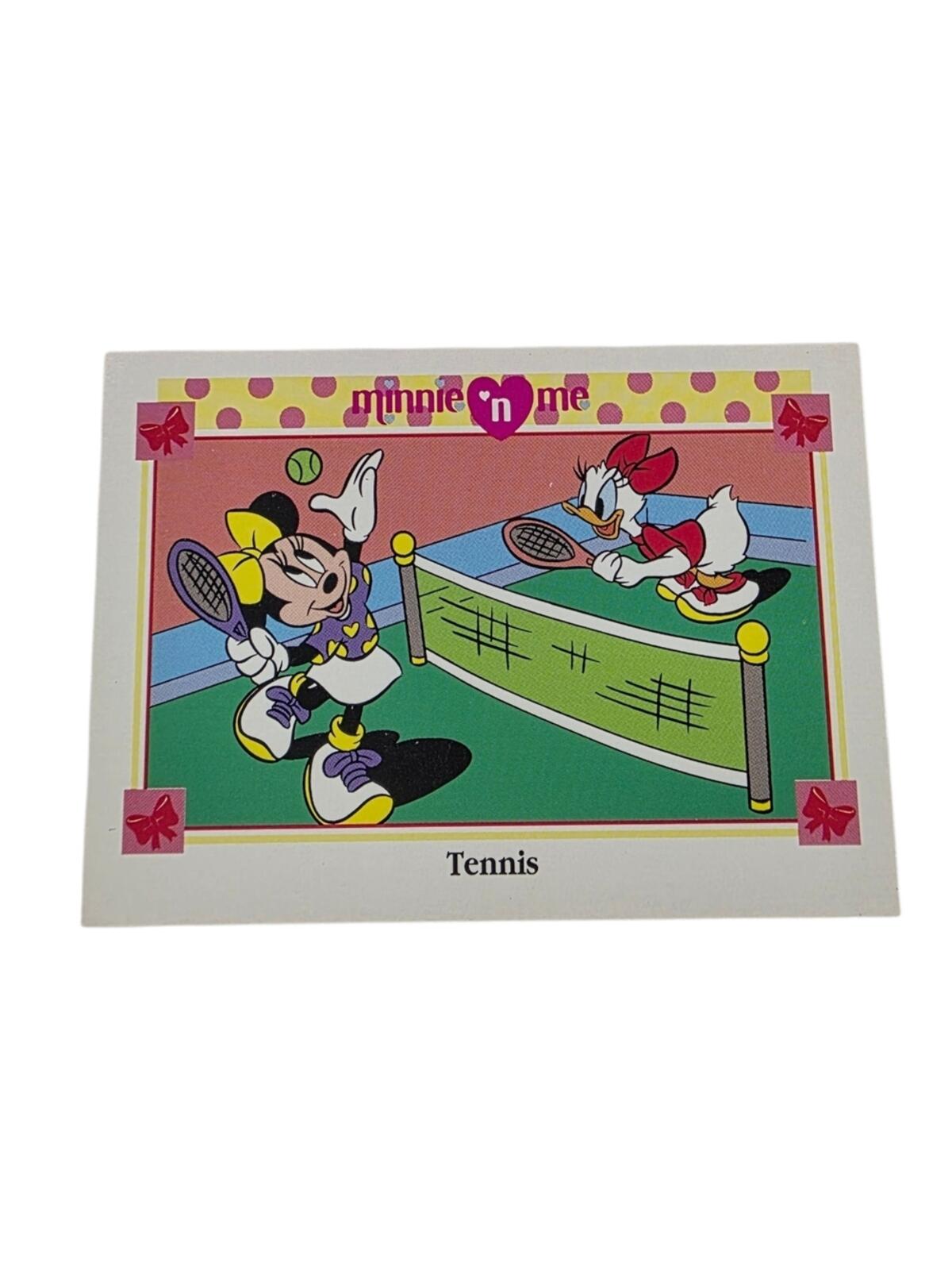 1991 Disney Minnie and Daisy Tennis Trading Card - Colorful Collectible