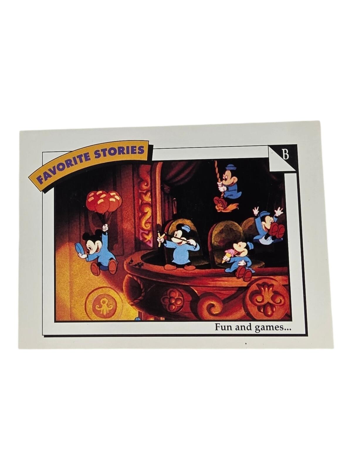 1991 Disney Trading Card - White Border with Blue and Red Artwork