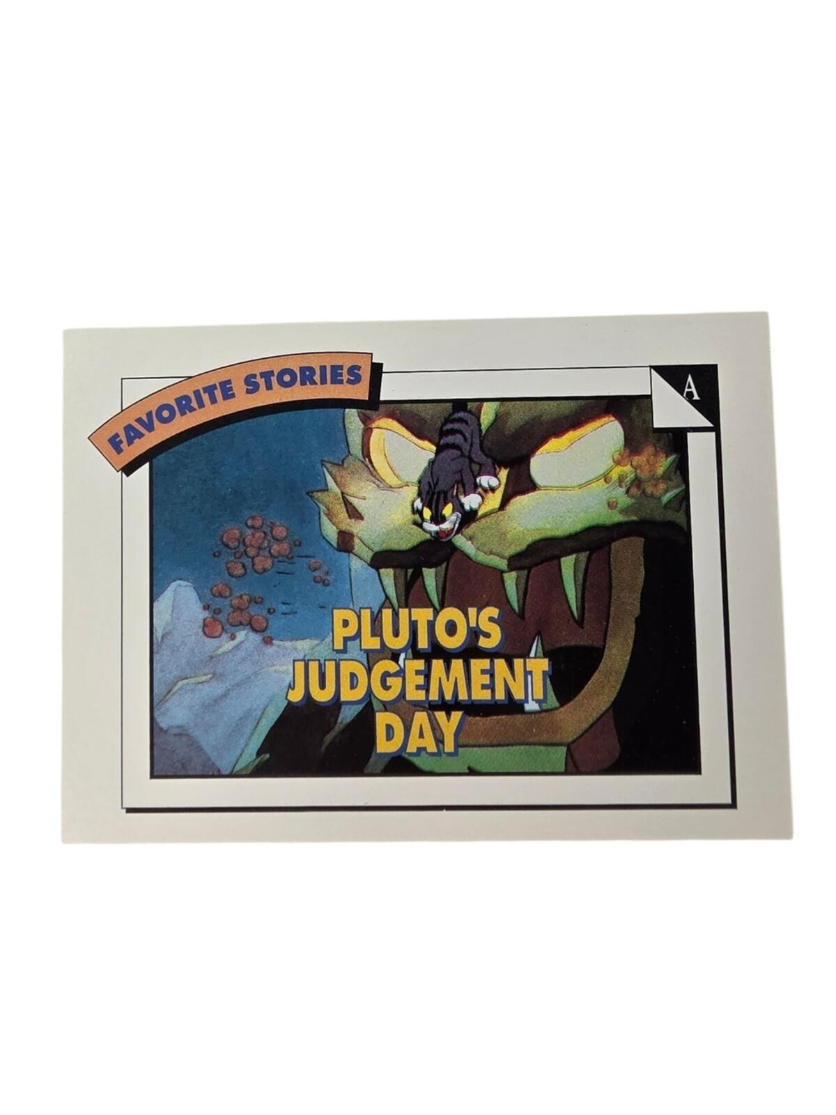 1991 Disney Pluto's Judgement Day Trading Card - Yellow, Green, Blue, Black