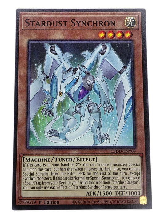 Stardust Synchron 1st Edition Secret Rare Yu-Gi-Oh! card.