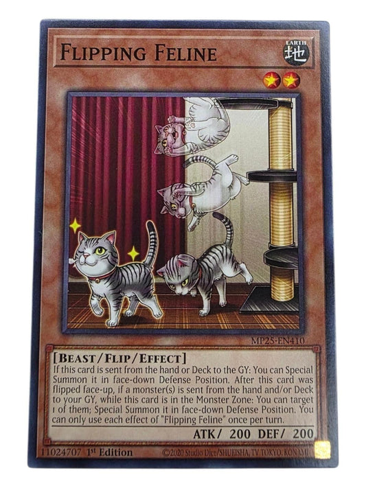 Flipping Feline 1st Edition Common Yu-Gi-Oh card.