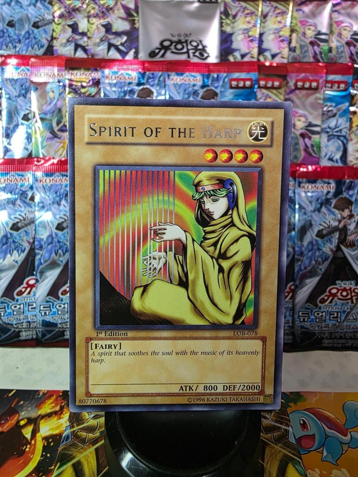 Spirit of the Harp 1st Edition Rare The Legend of Blue Eyes White Dragon LOB-078