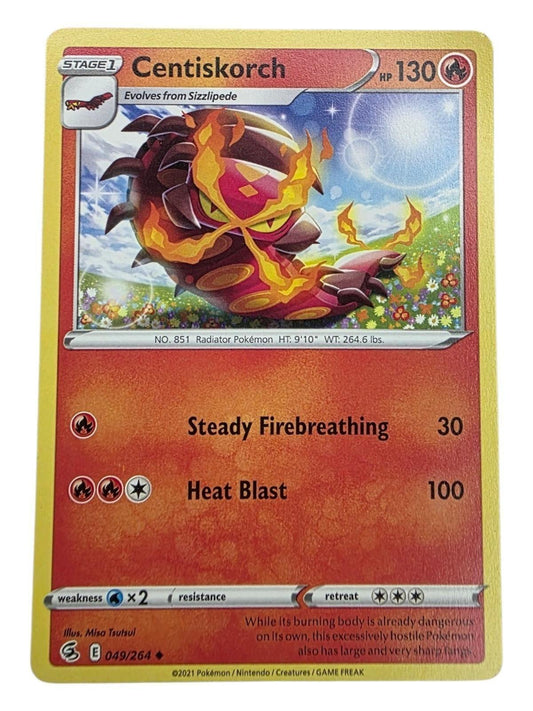Centiskorch 049/264 Fusion Strike uncommon Pokémon card.