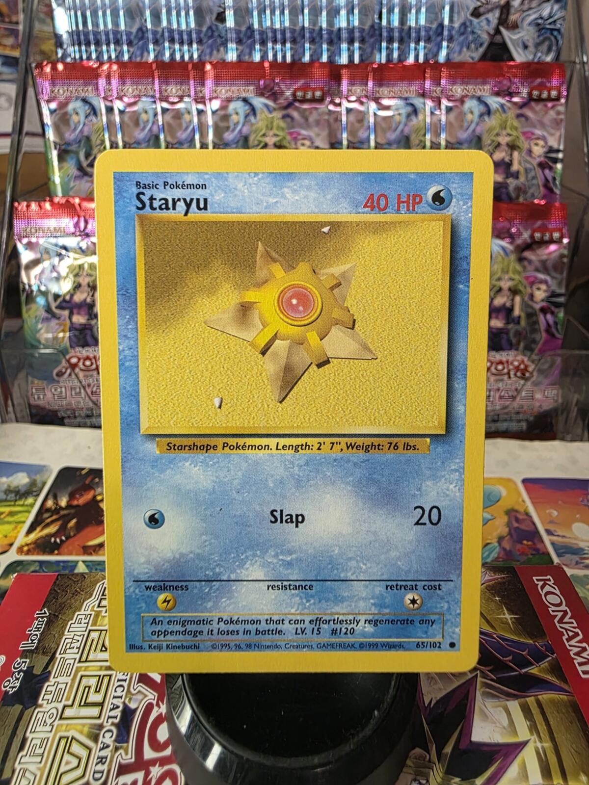 Pokemon Staryu Yellow & Blue Vintage-Style Trading Card