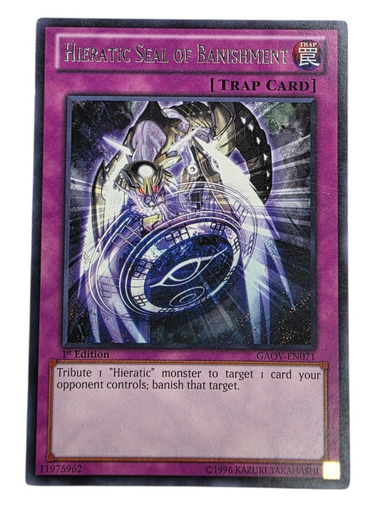Hieratic Seal of Banishment 1st Edition Yu-Gi-Oh! trap card.