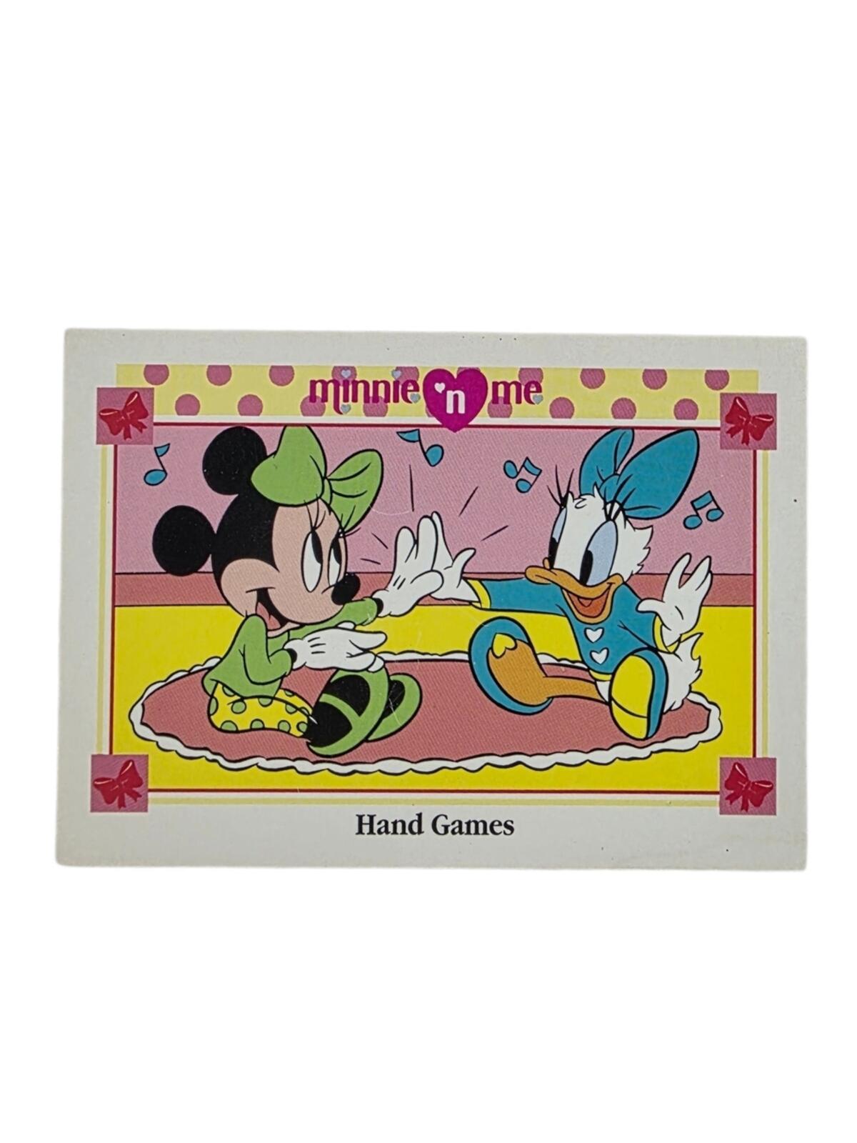 1991 Disney Minnie 'n Me Vintage Hand Games Cards Set